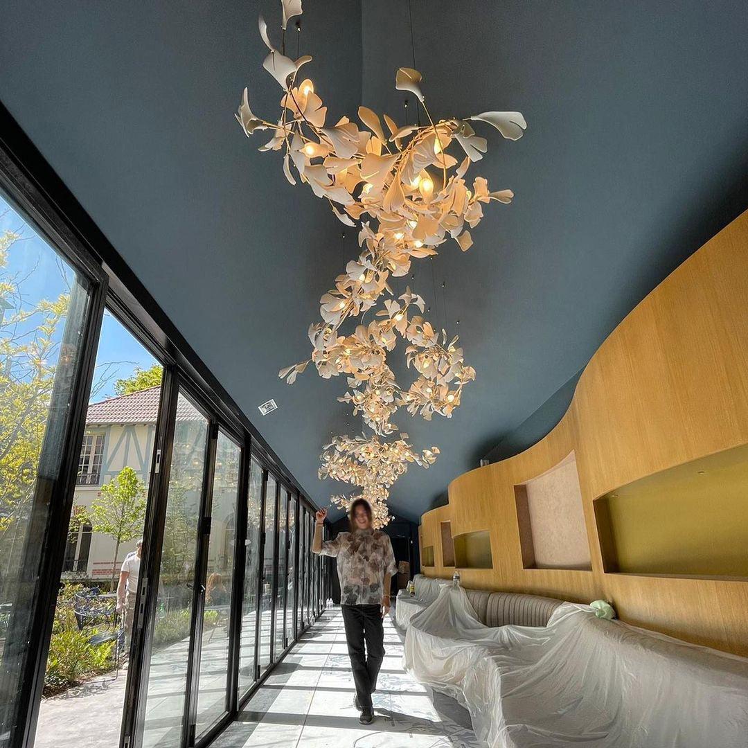 Bloom Ginkgo Leaf Chandelier - Loonglight