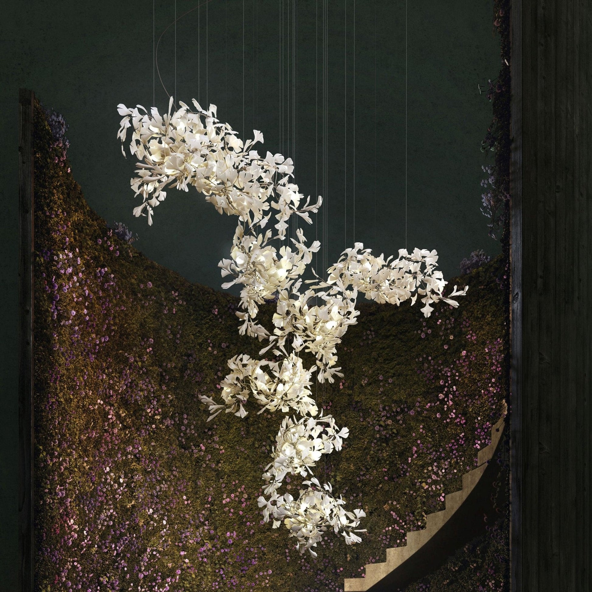 Bloom Ginkgo Leaf Chandelier - Loonglight