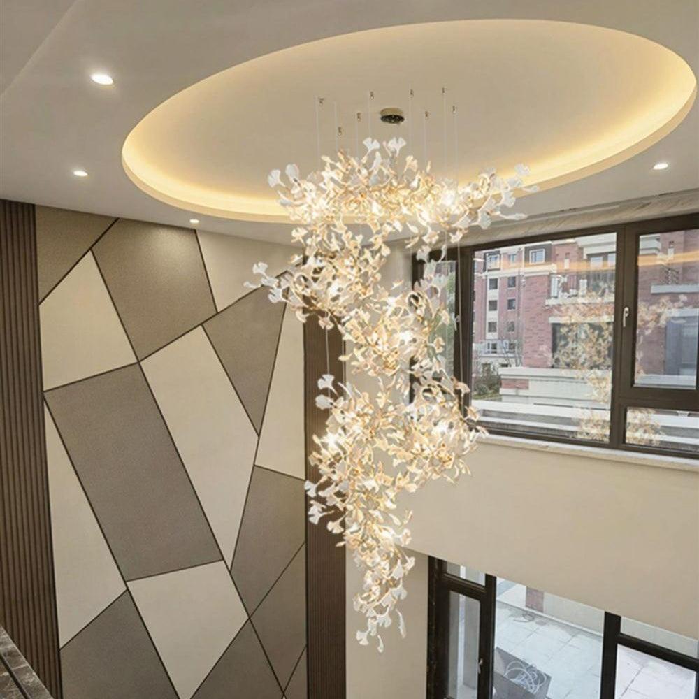 Bloom Ginkgo Leaf Chandelier - Loonglight