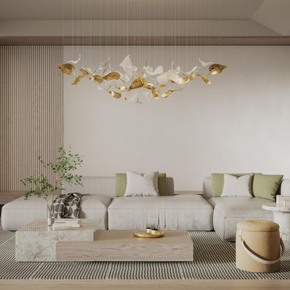 Linden Glass Leaf Chandelier - Loonglight