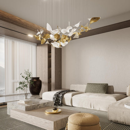 Linden Glass Leaf Chandelier - Loonglight