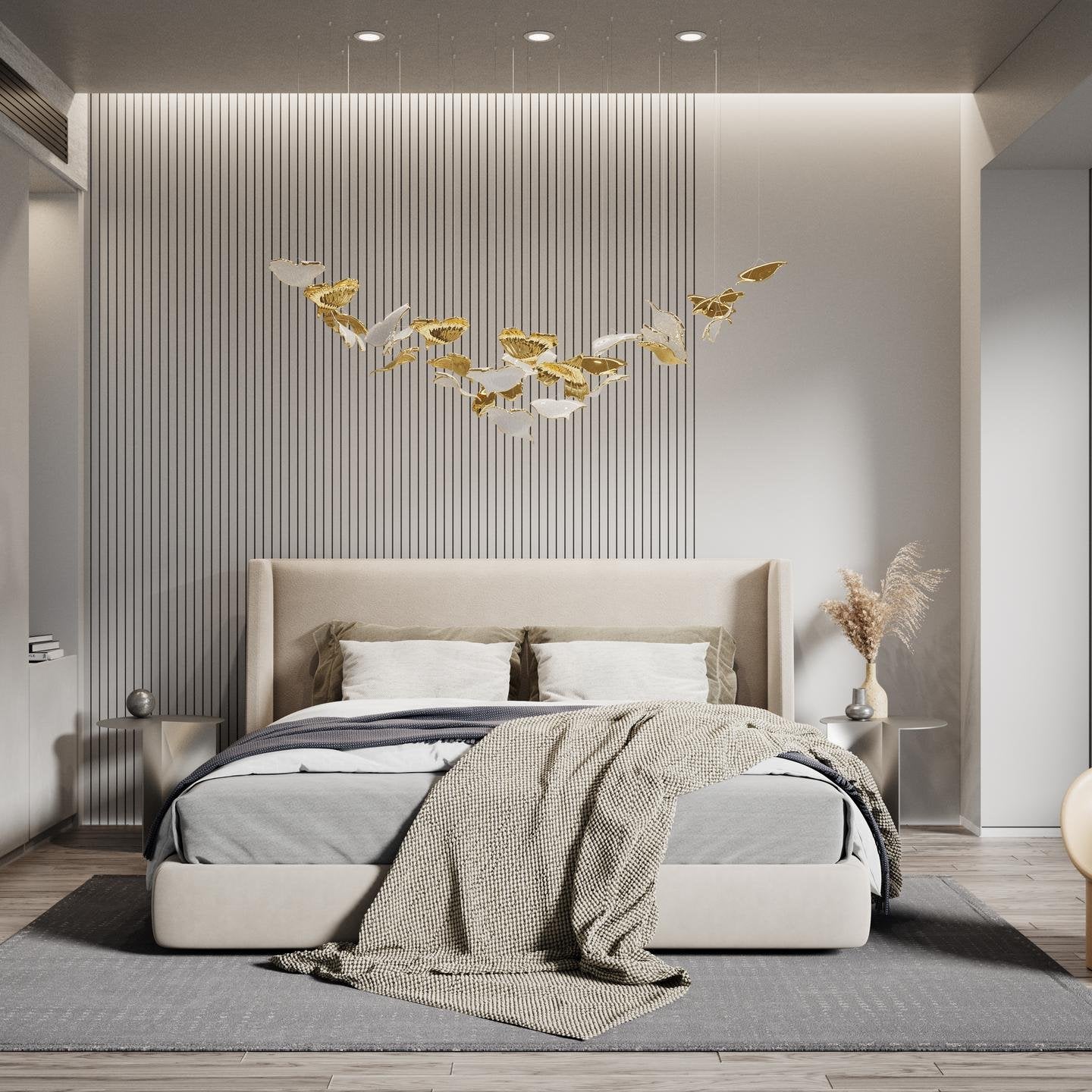 Ginkgo Glass Leaf Chandelier - Loonglight