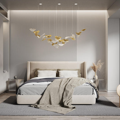 Ginkgo Glass Leaf Chandelier - Loonglight