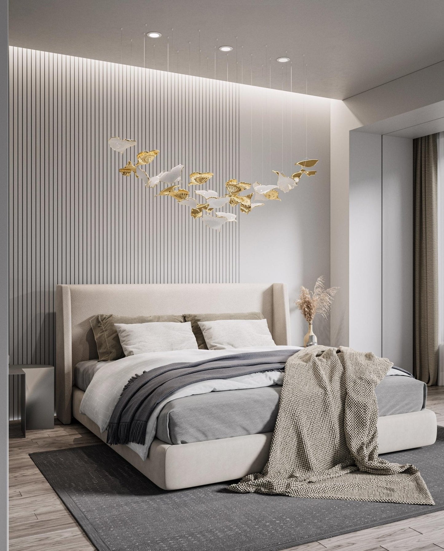 Ginkgo Glass Leaf Chandelier - Loonglight