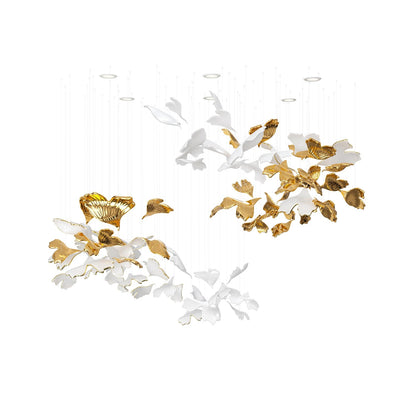 Ginkgo Glass Leaf Chandelier - Loonglight