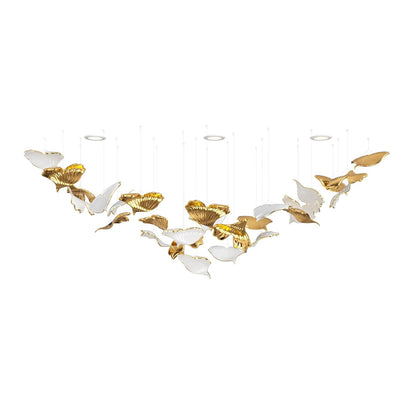 Ginkgo Glass Leaf Chandelier - Loonglight