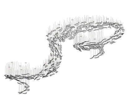 Artistic Glass Feather Chandelier - Loonglight