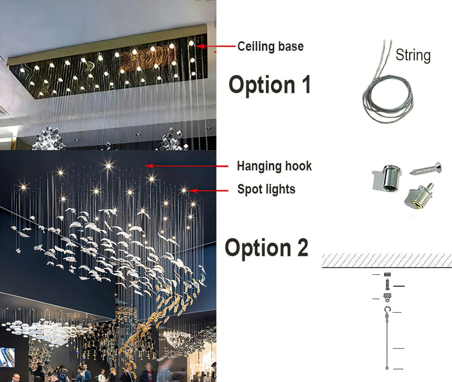 Artistic Glass Feather Chandelier - Loonglight