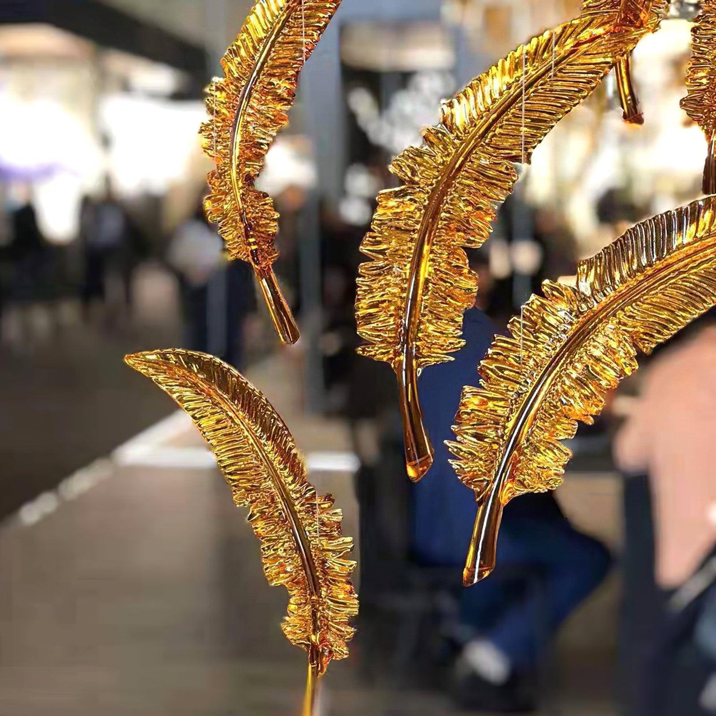 Artistic Glass Feather Chandelier - Loonglight