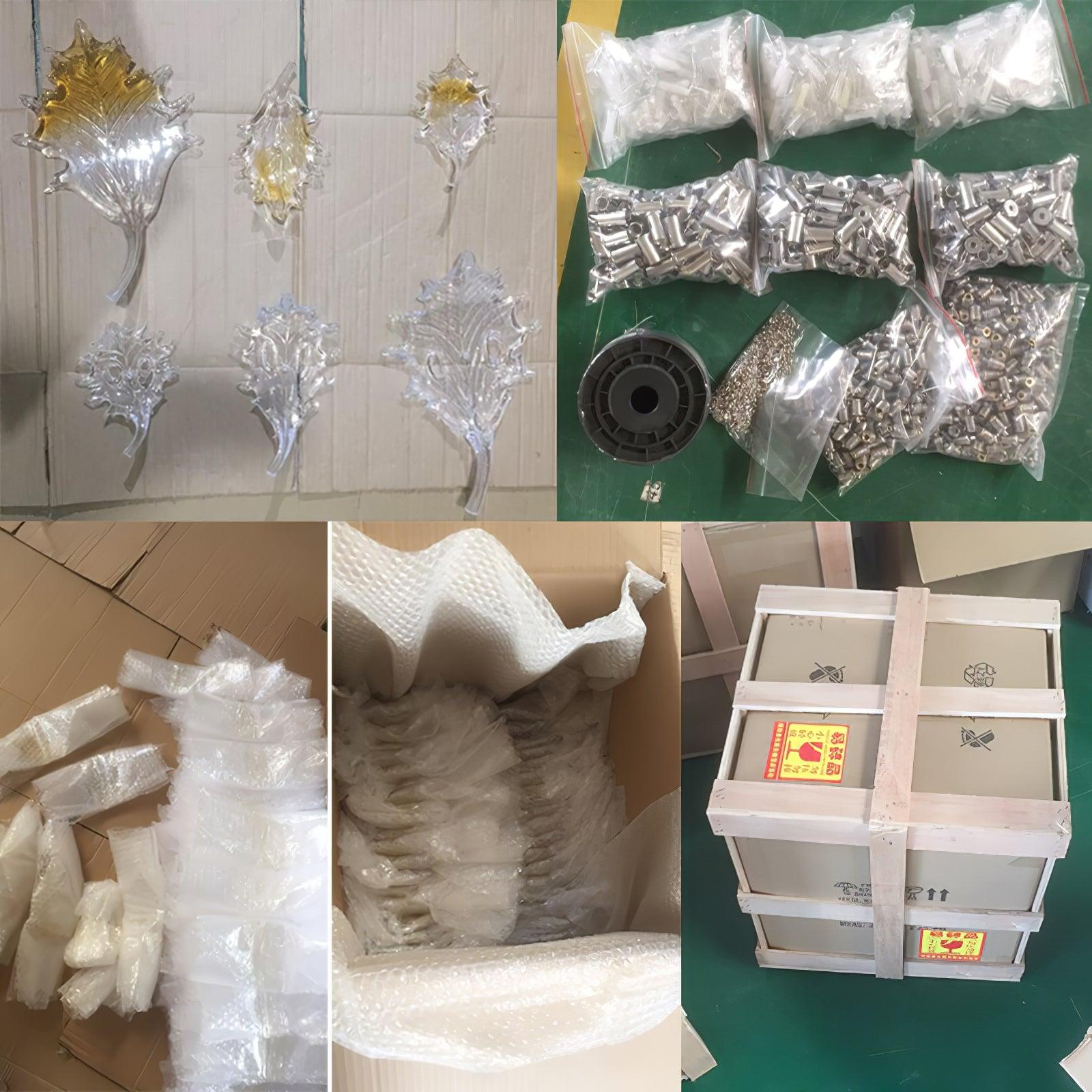 Artistic Glass Feather Chandelier - Loonglight