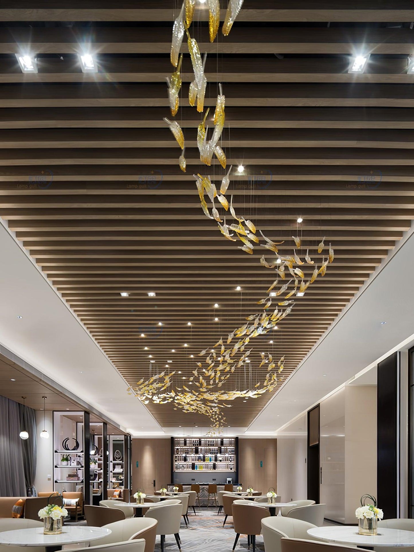 Artistic Glass Feather Chandelier - Loonglight