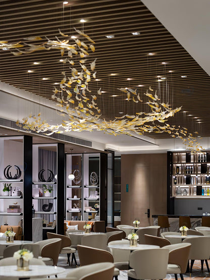 Artistic Glass Feather Chandelier - Loonglight