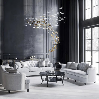 Artistic Glass Feather Chandelier - Loonglight