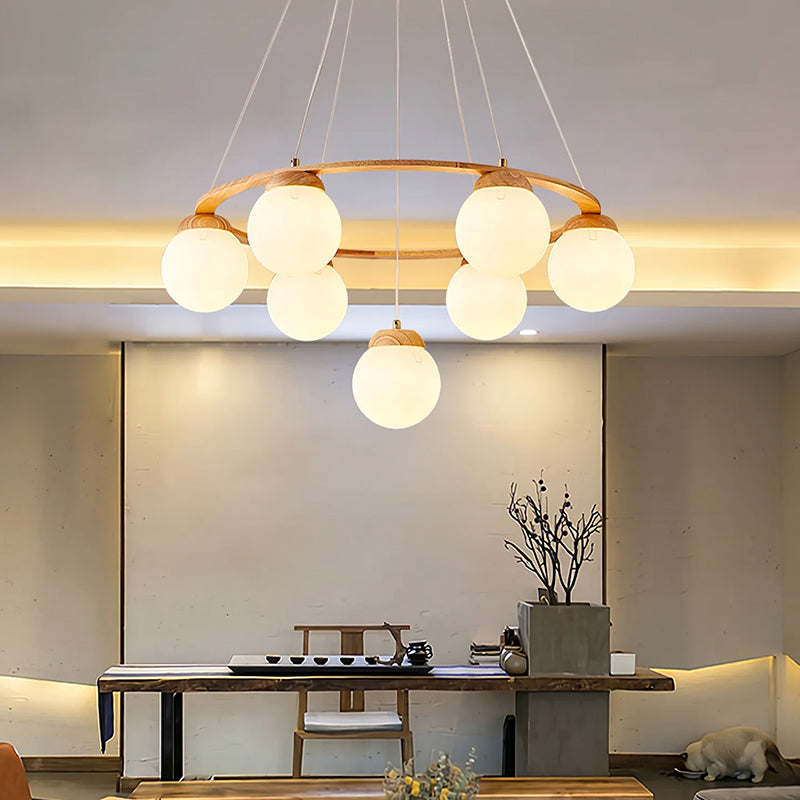 Glass Globe Chandelier - Loonglight