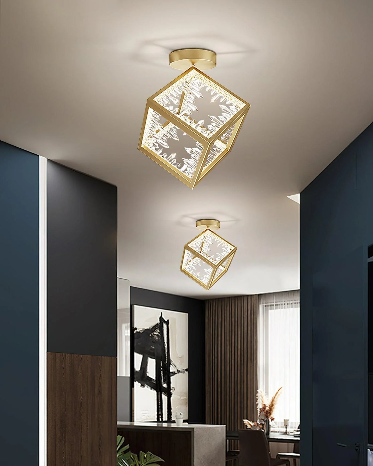 Gold Kristy Ceiling Light - Loonglight