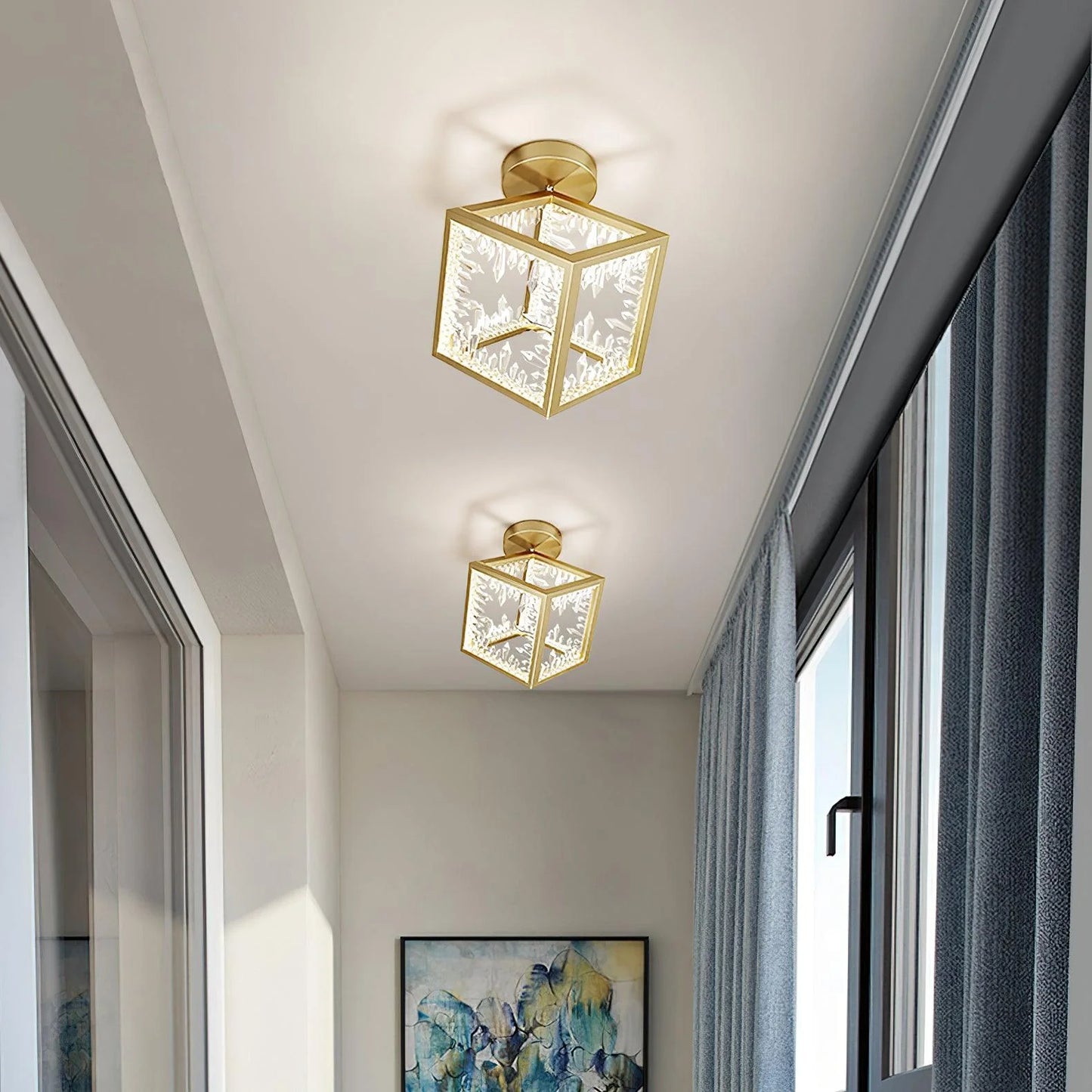 Gold Kristy Ceiling Light - Loonglight
