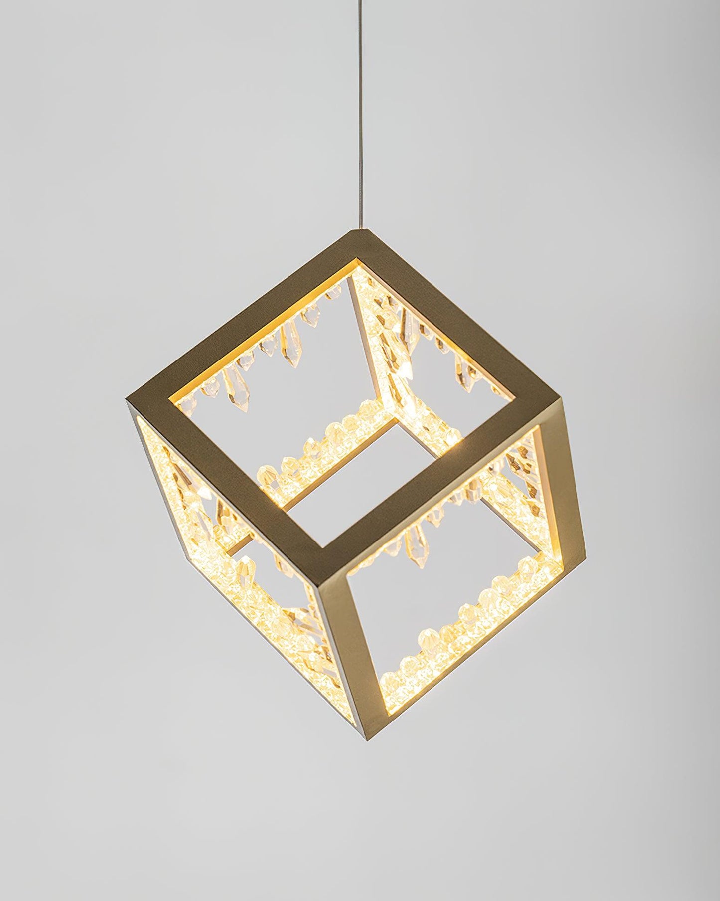 Gold Lattice Pendant Light - Loonglight