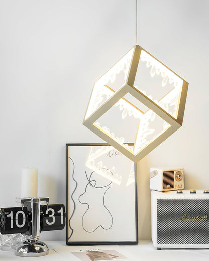 Gold Lattice Pendant Light - Loonglight