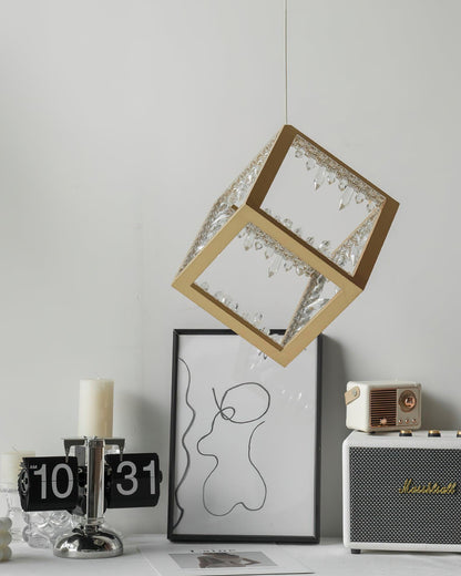 Gold Lattice Pendant Light - Loonglight