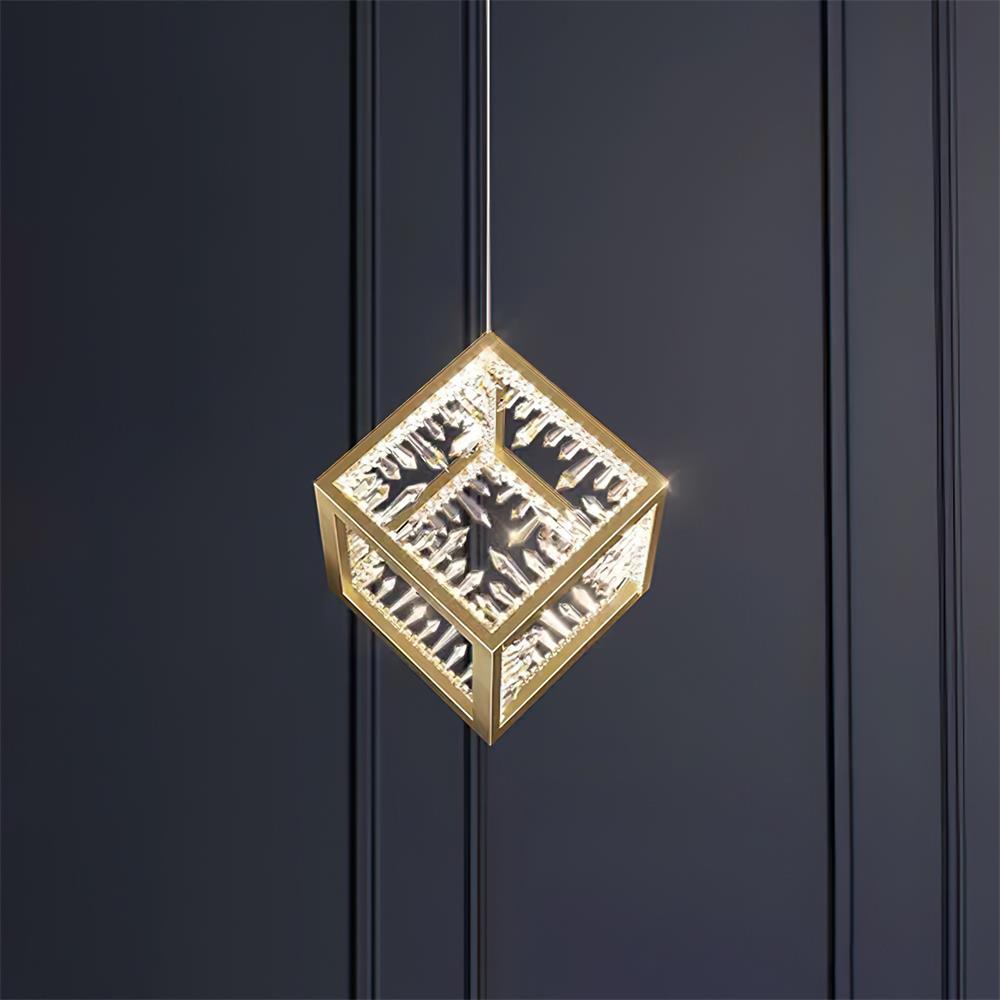 Gold Lattice Pendant Light - Loonglight