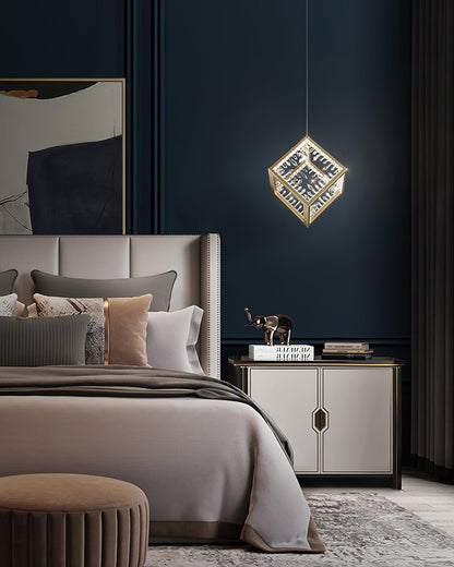 Gold Lattice Pendant Light - Loonglight