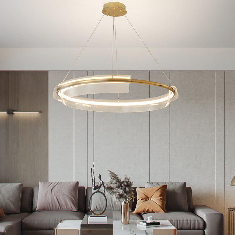 Modern Gold Ring Chandelier - Loonglight