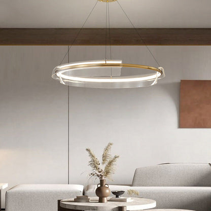 Modern Gold Ring Chandelier - Loonglight