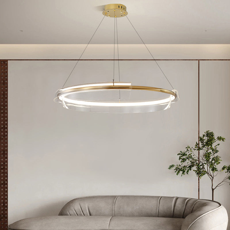 Modern Gold Ring Chandelier - Loonglight