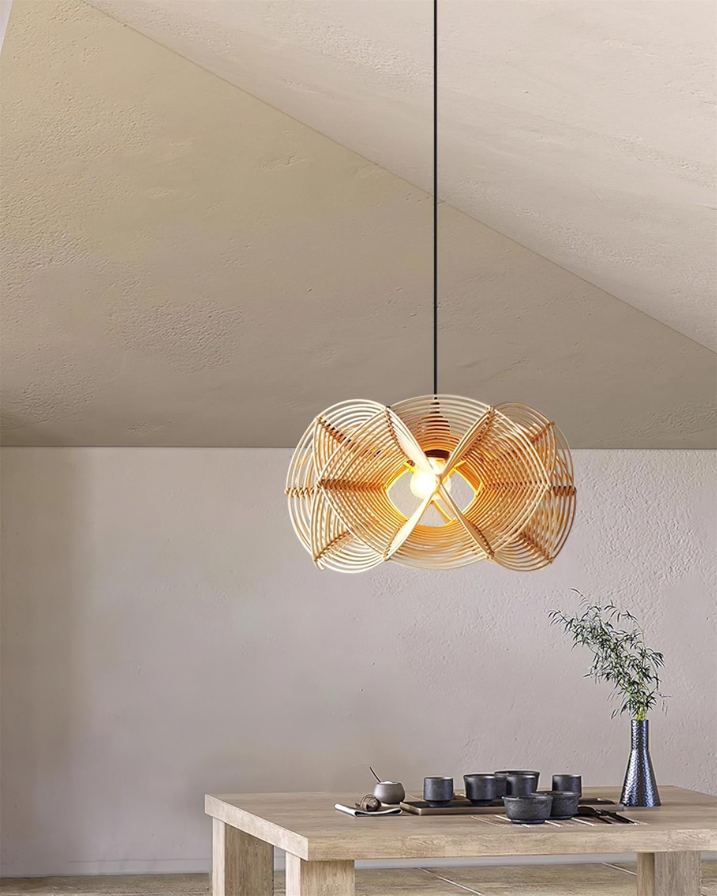 Golven Rattan Pendant Light