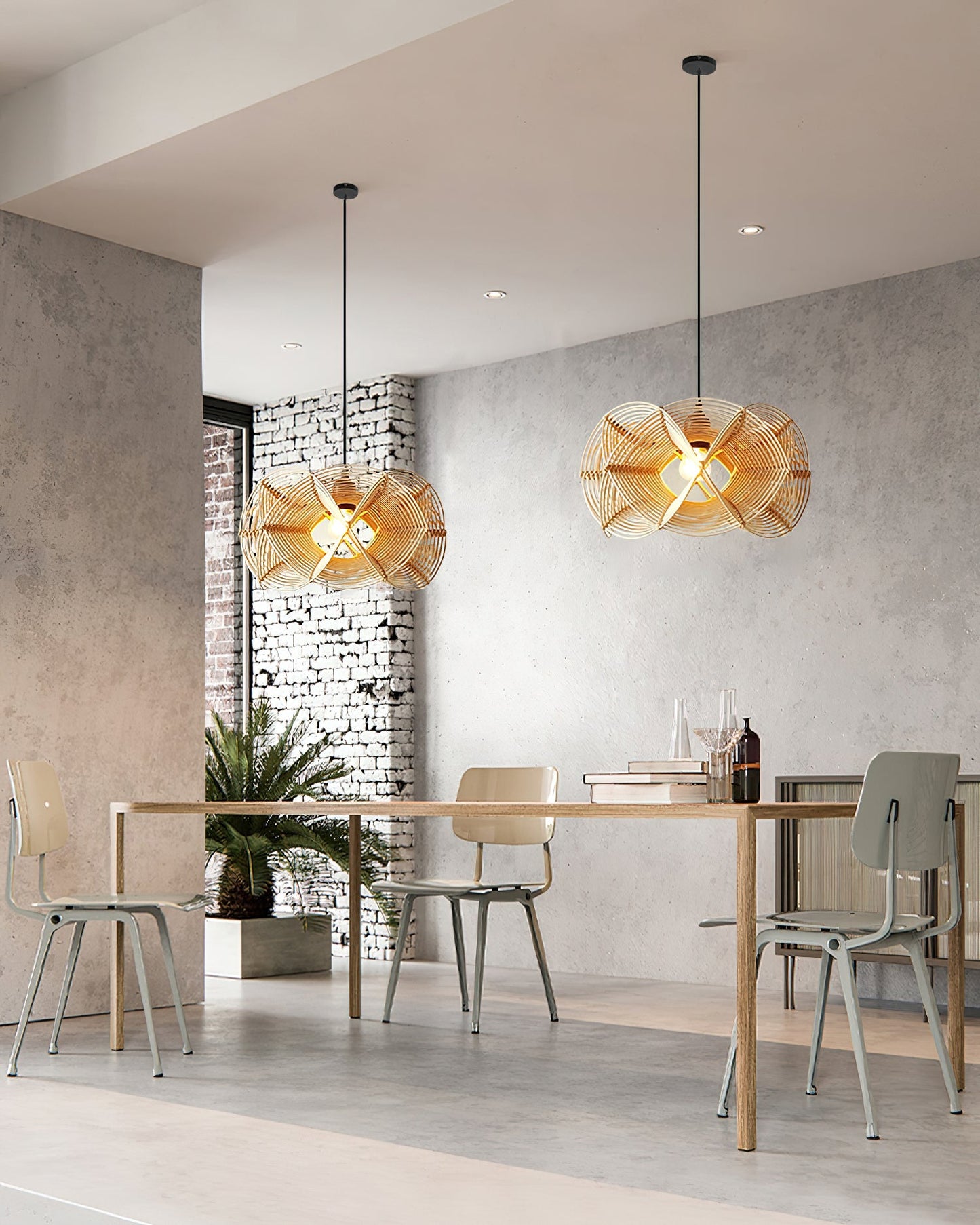 Golven Rattan Pendant Light