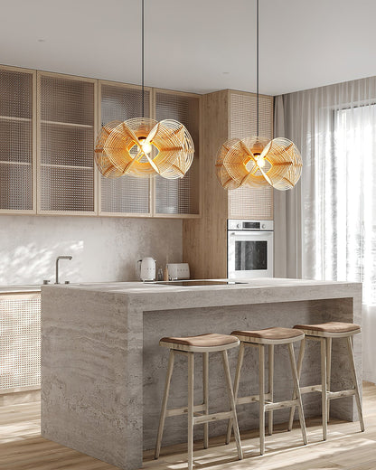 Golven Rattan Pendant Light