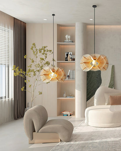 Golven Rattan Pendant Light