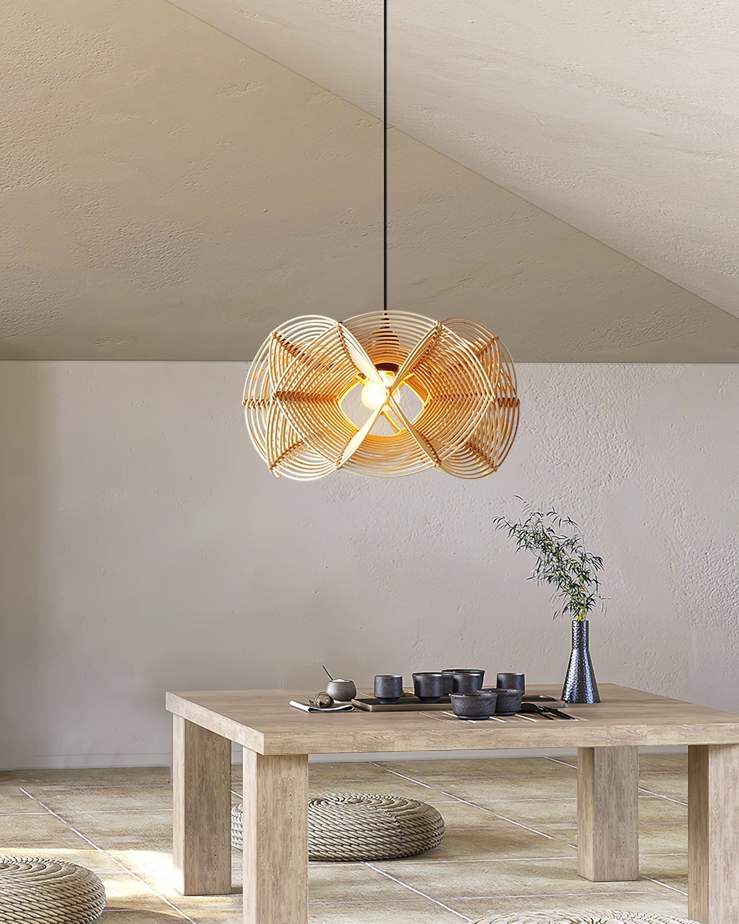 Golven Rattan Pendant Light