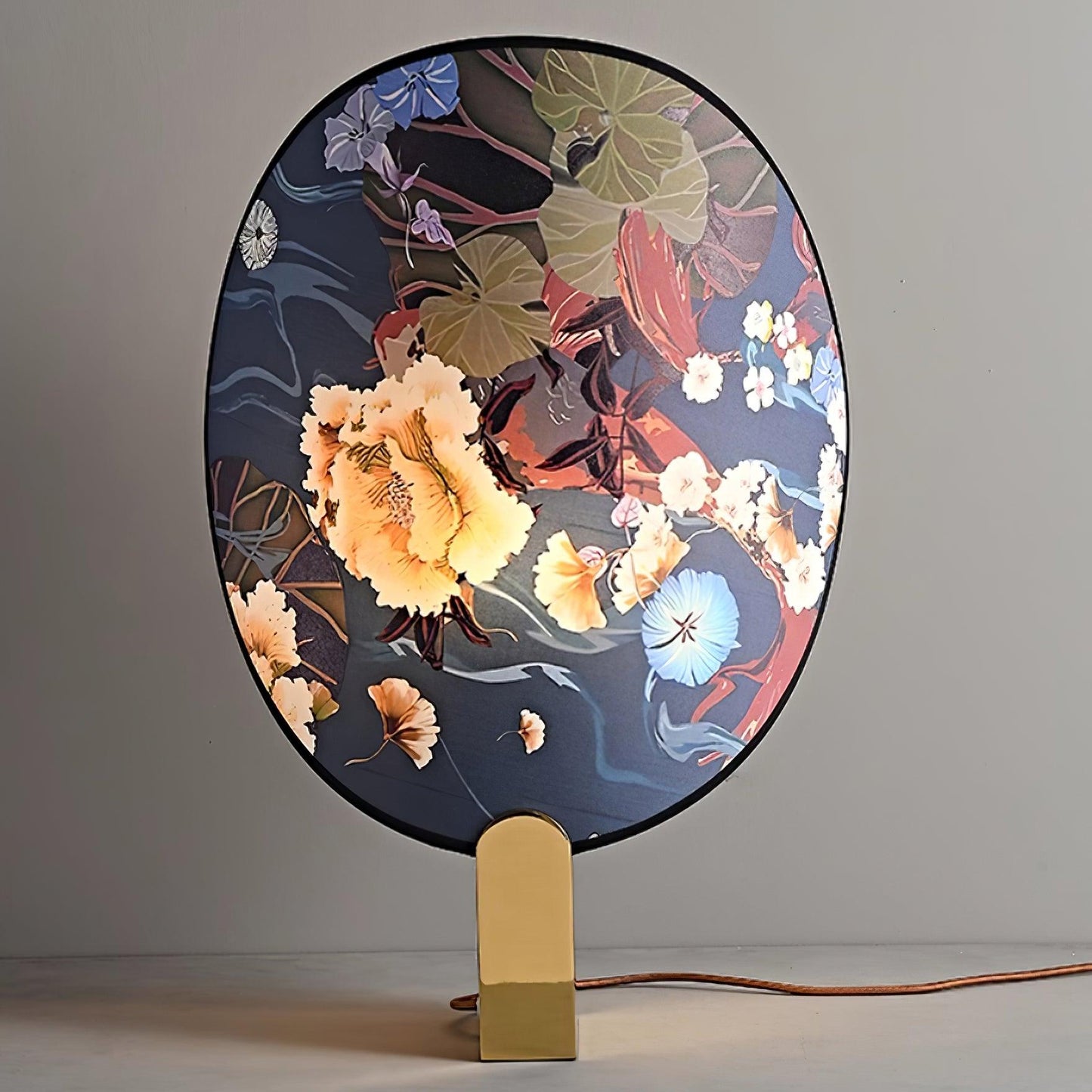 Gothic Ravens Flowers Table Lamp - Loonglight