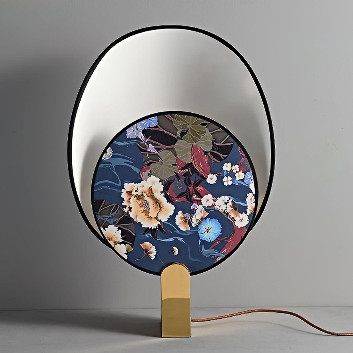 Gothic Ravens Flowers Table Lamp - Loonglight