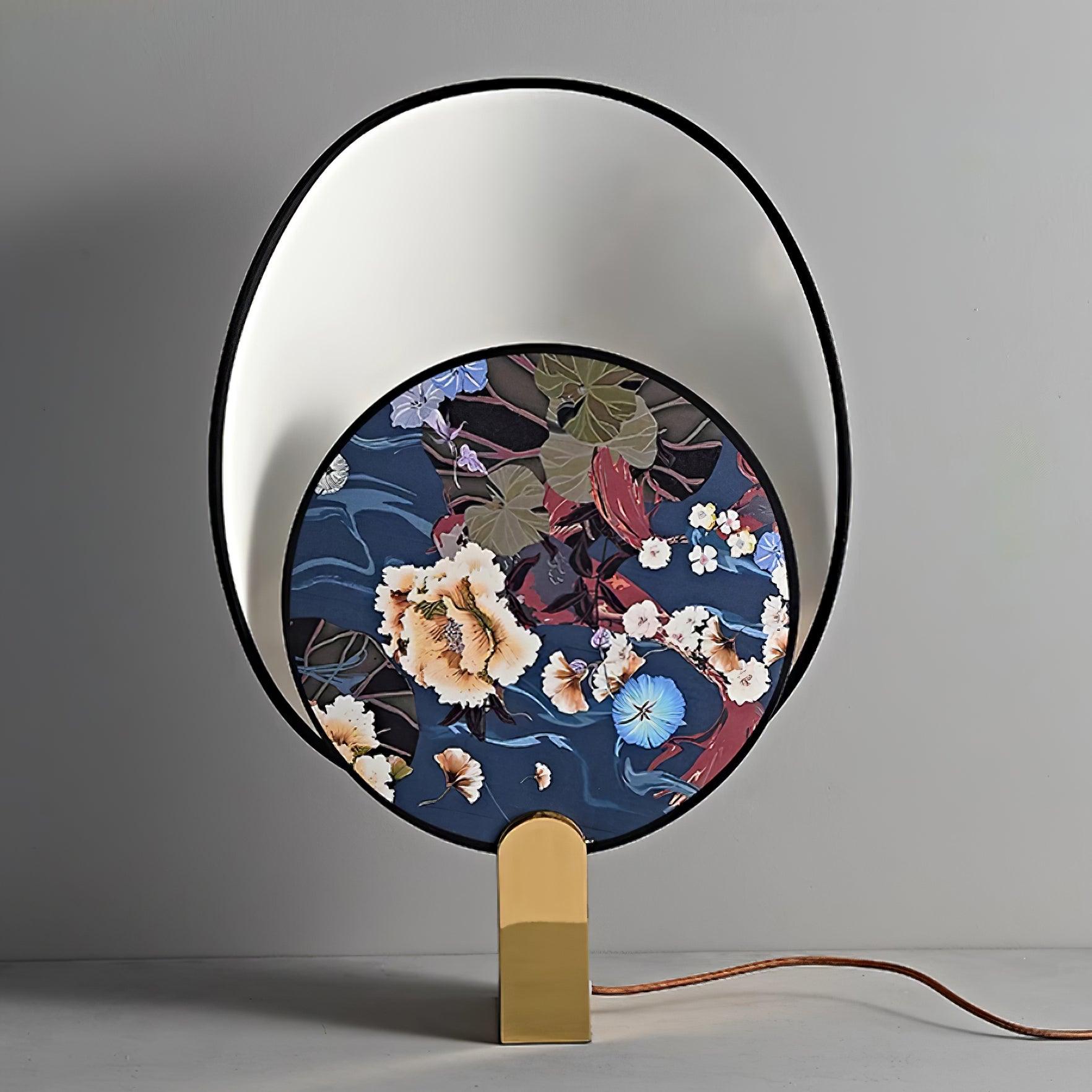 Gothic Ravens Flowers Table Lamp - Loonglight