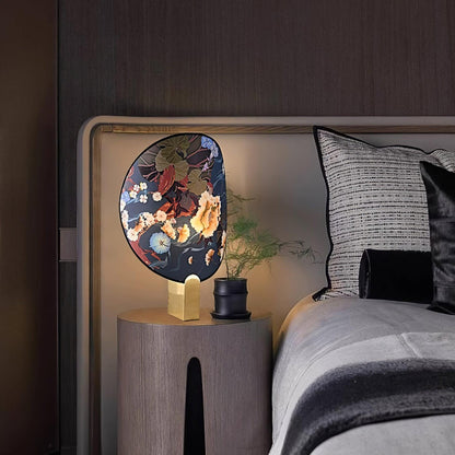 Gothic Ravens Flowers Table Lamp - Loonglight