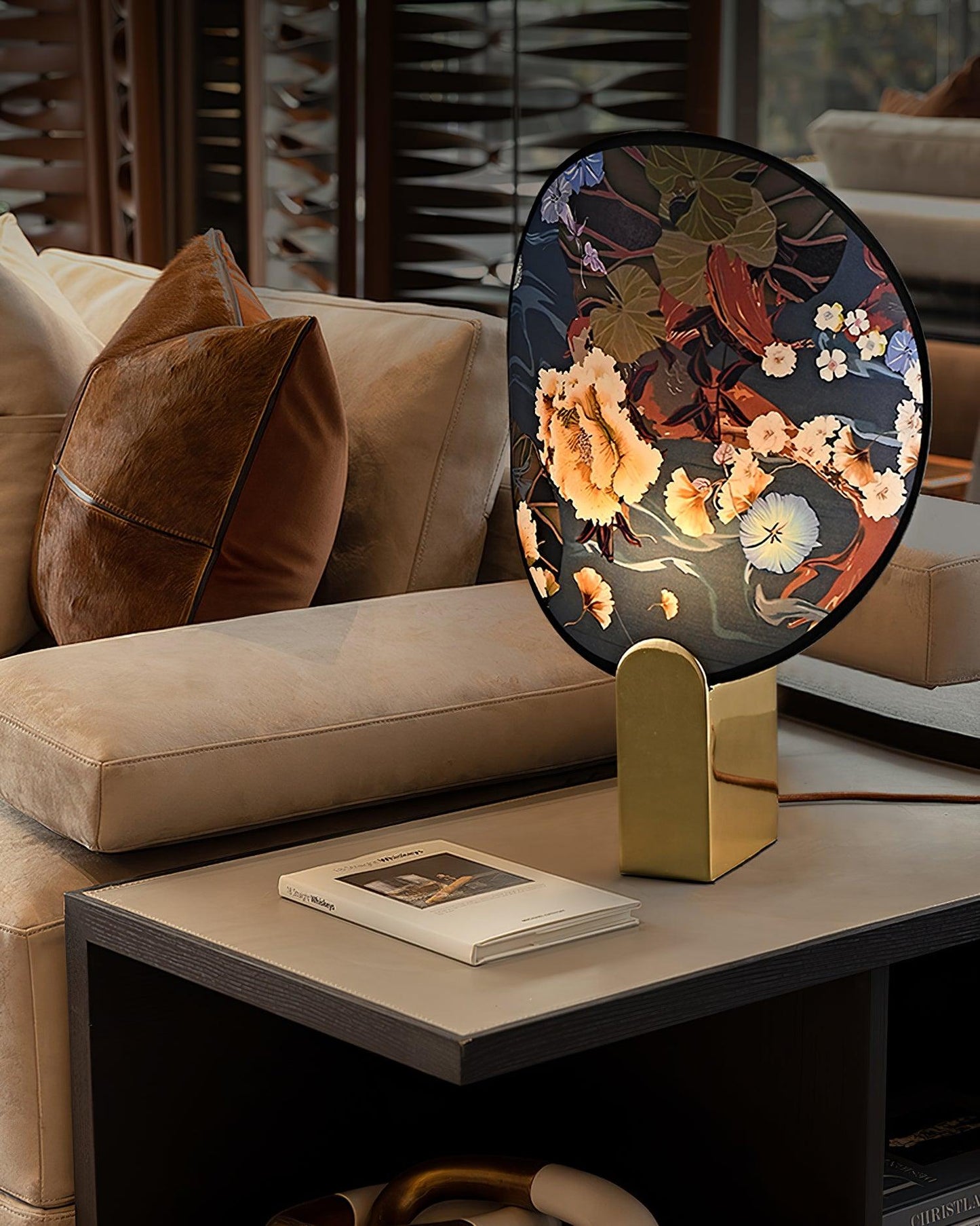 Gothic Ravens Flowers Table Lamp - Loonglight