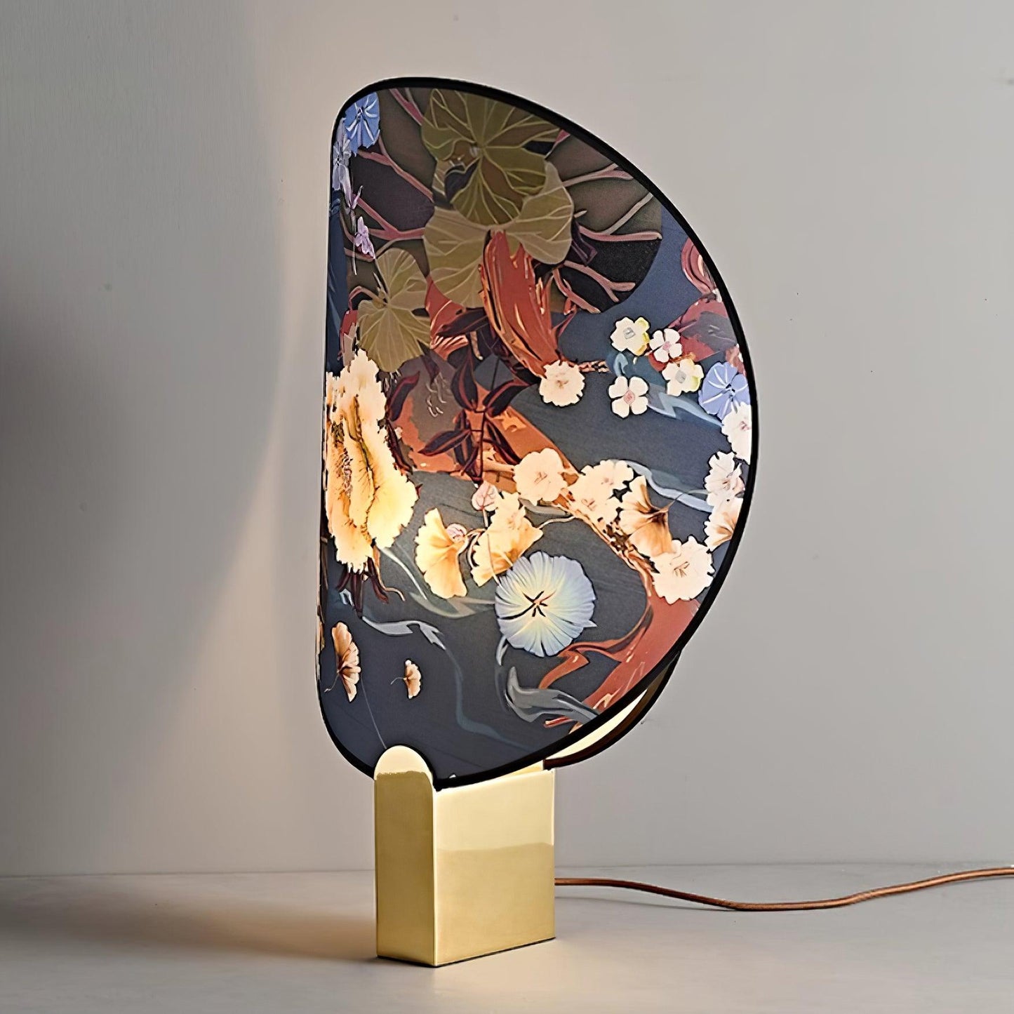 Gothic Ravens Flowers Table Lamp - Loonglight