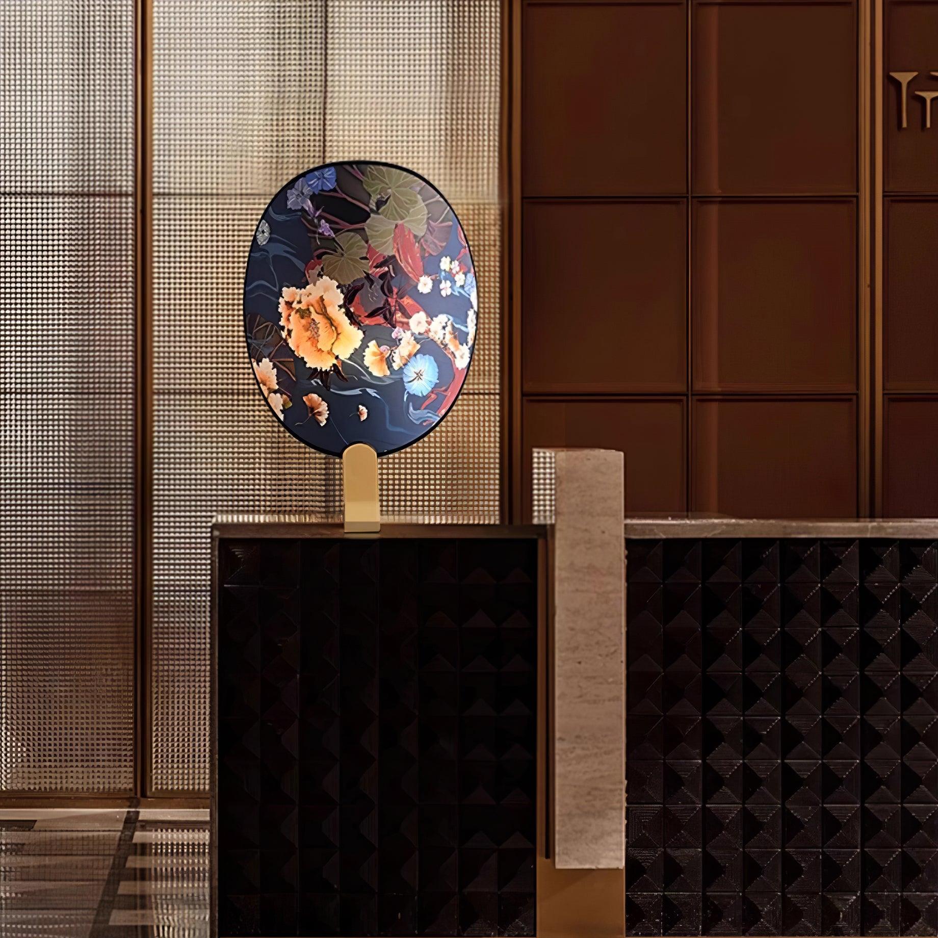 Gothic Ravens Flowers Table Lamp - Loonglight