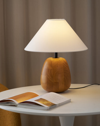 Groove Wood Table Lamp - Loonglight