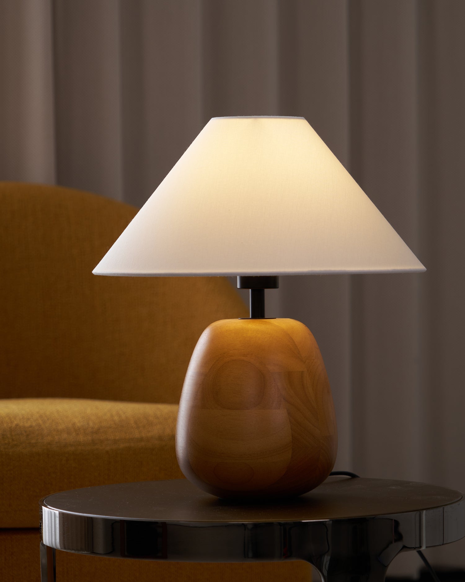 Groove Wood Table Lamp - Loonglight