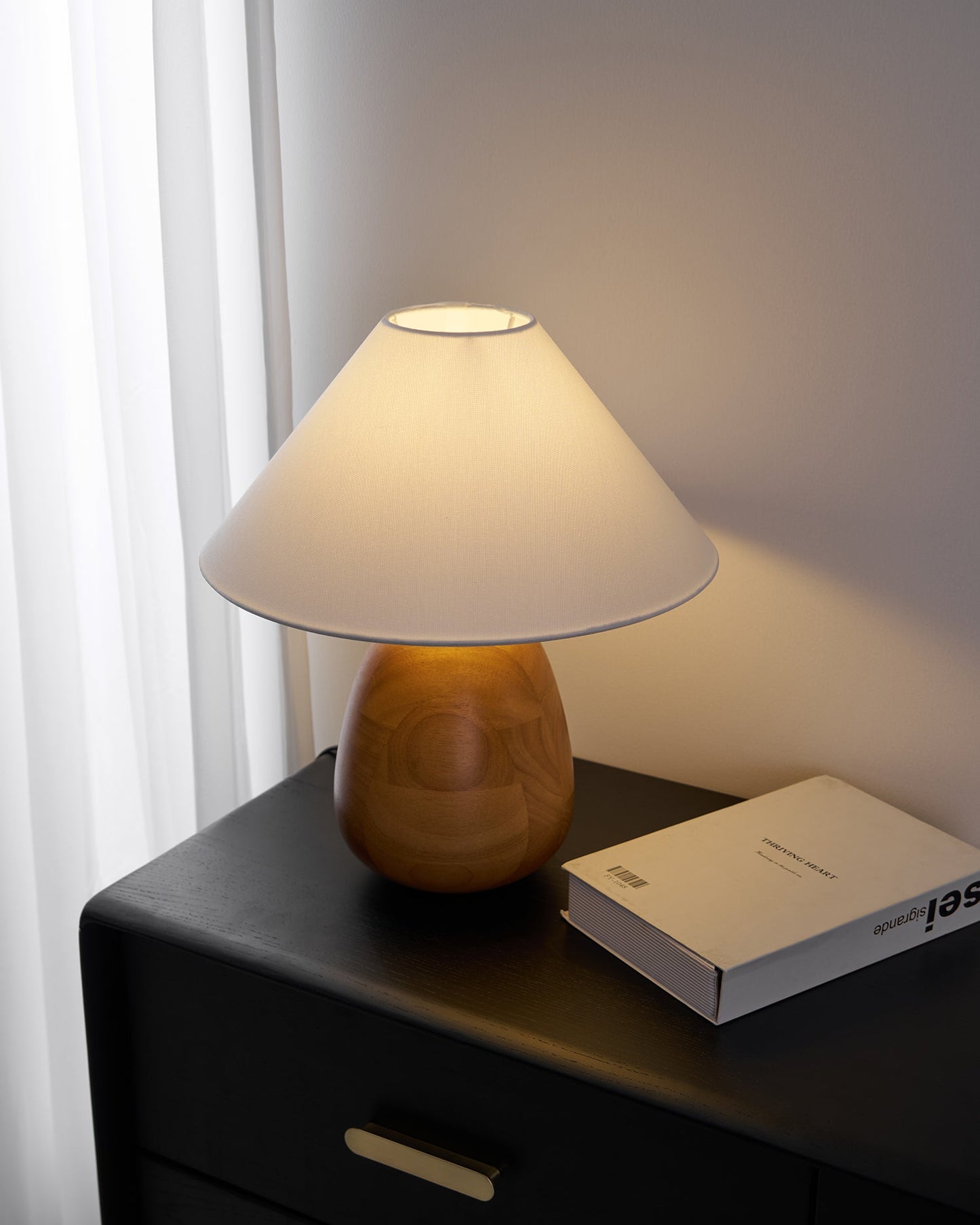 Groove Wood Table Lamp - Loonglight