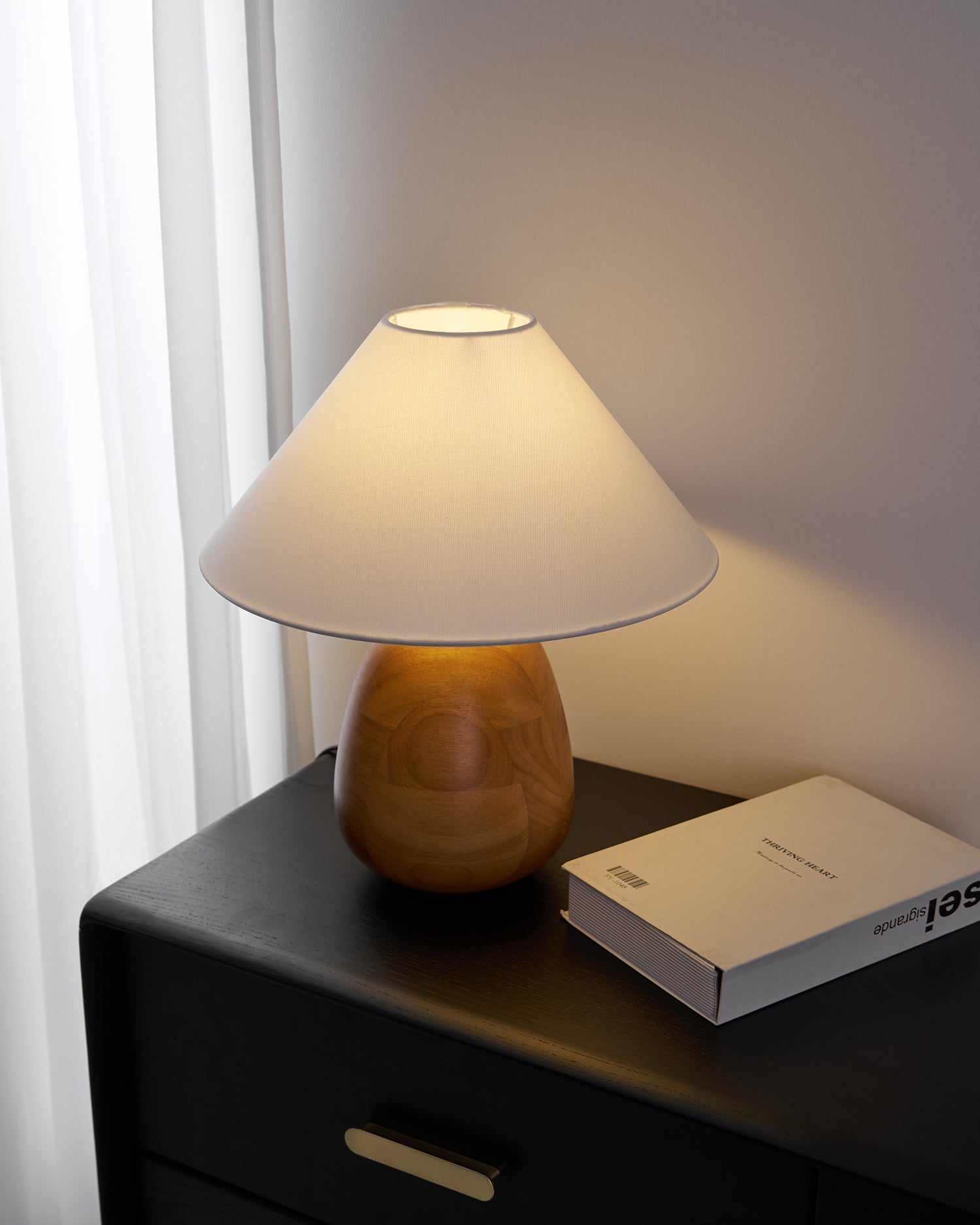Groove Wood Table Lamp - Loonglight