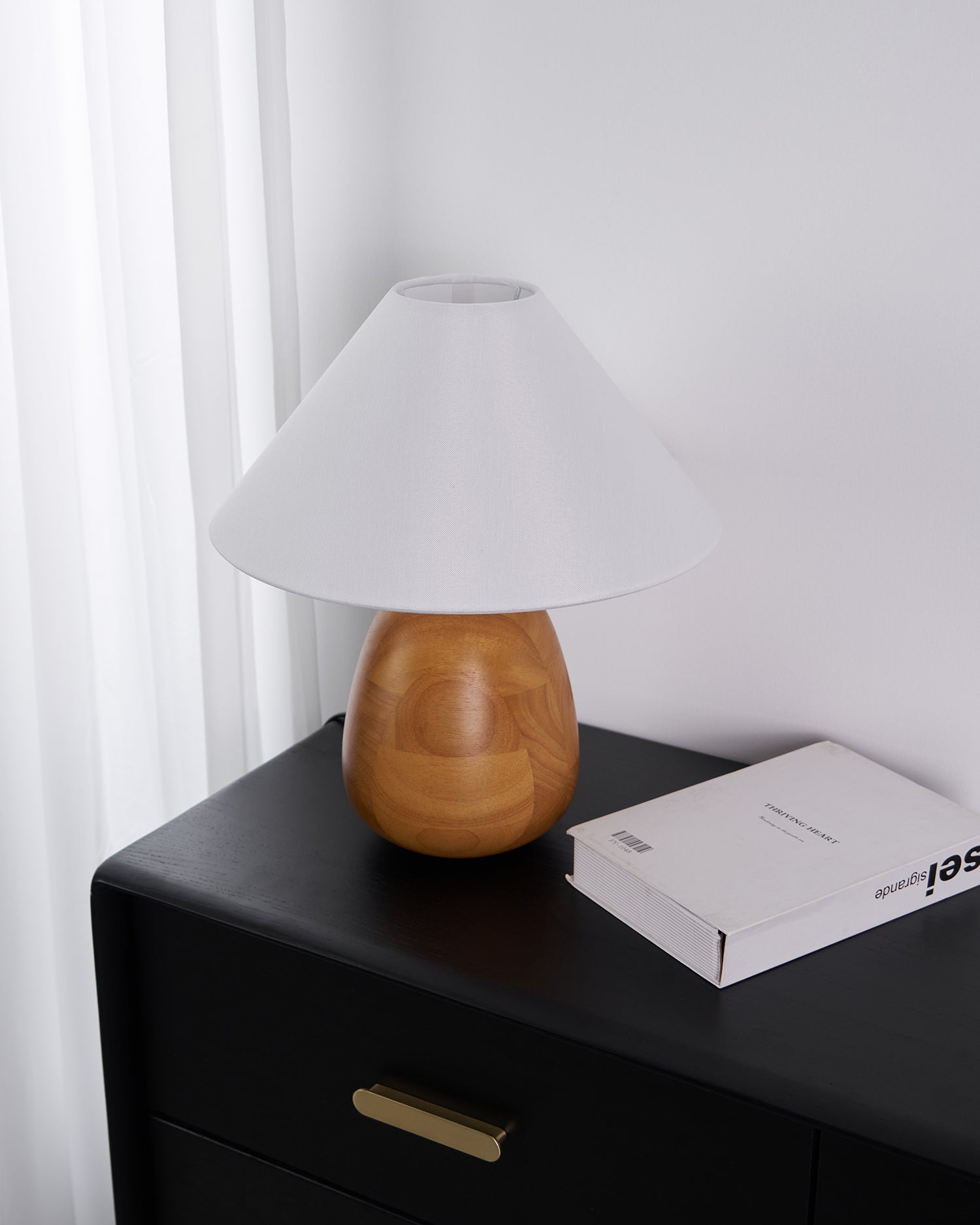 Groove Wood Table Lamp - Loonglight