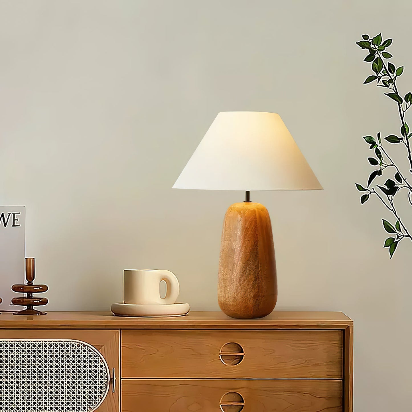 Groove Wood Table Lamp - Loonglight