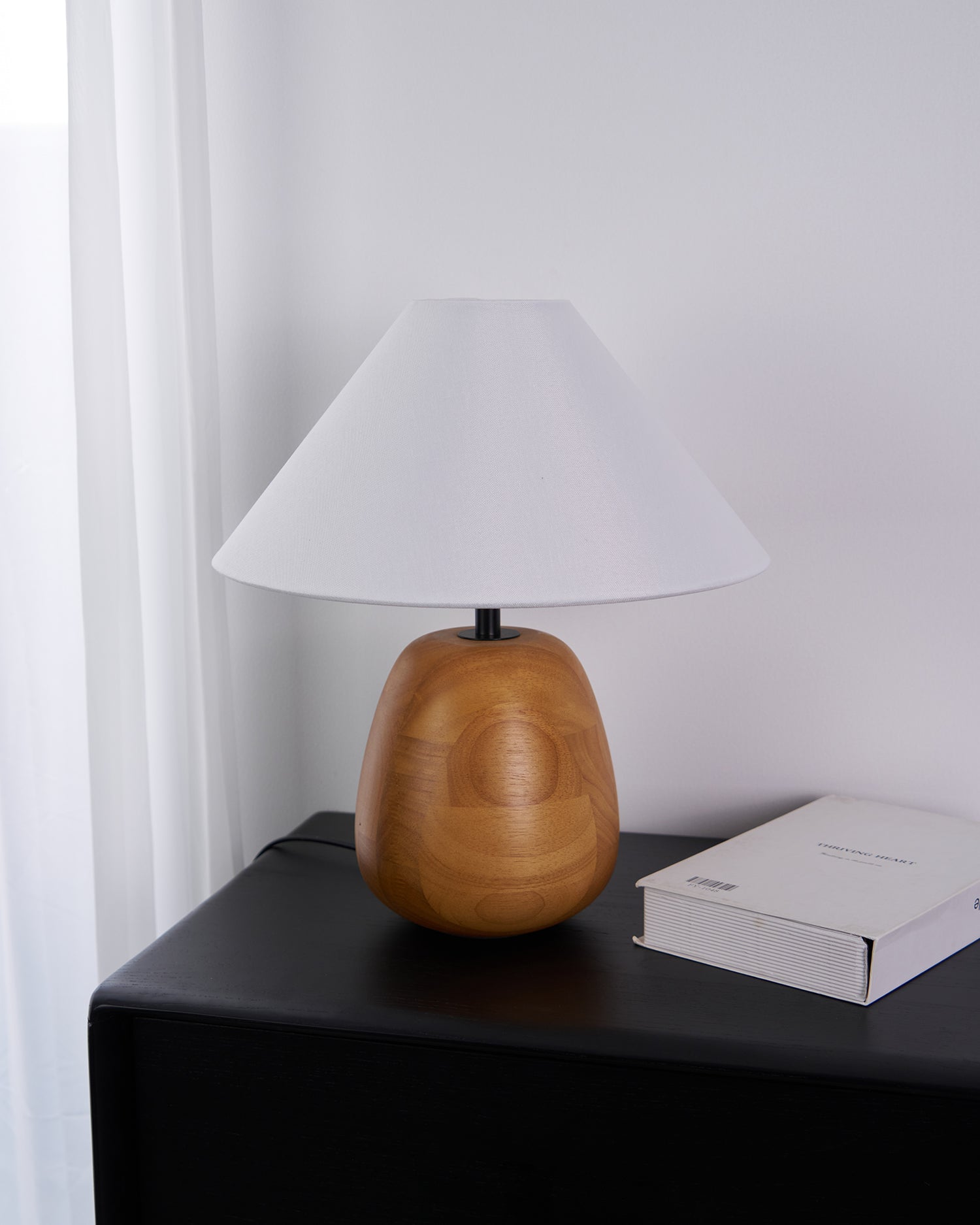 Groove Wood Table Lamp - Loonglight
