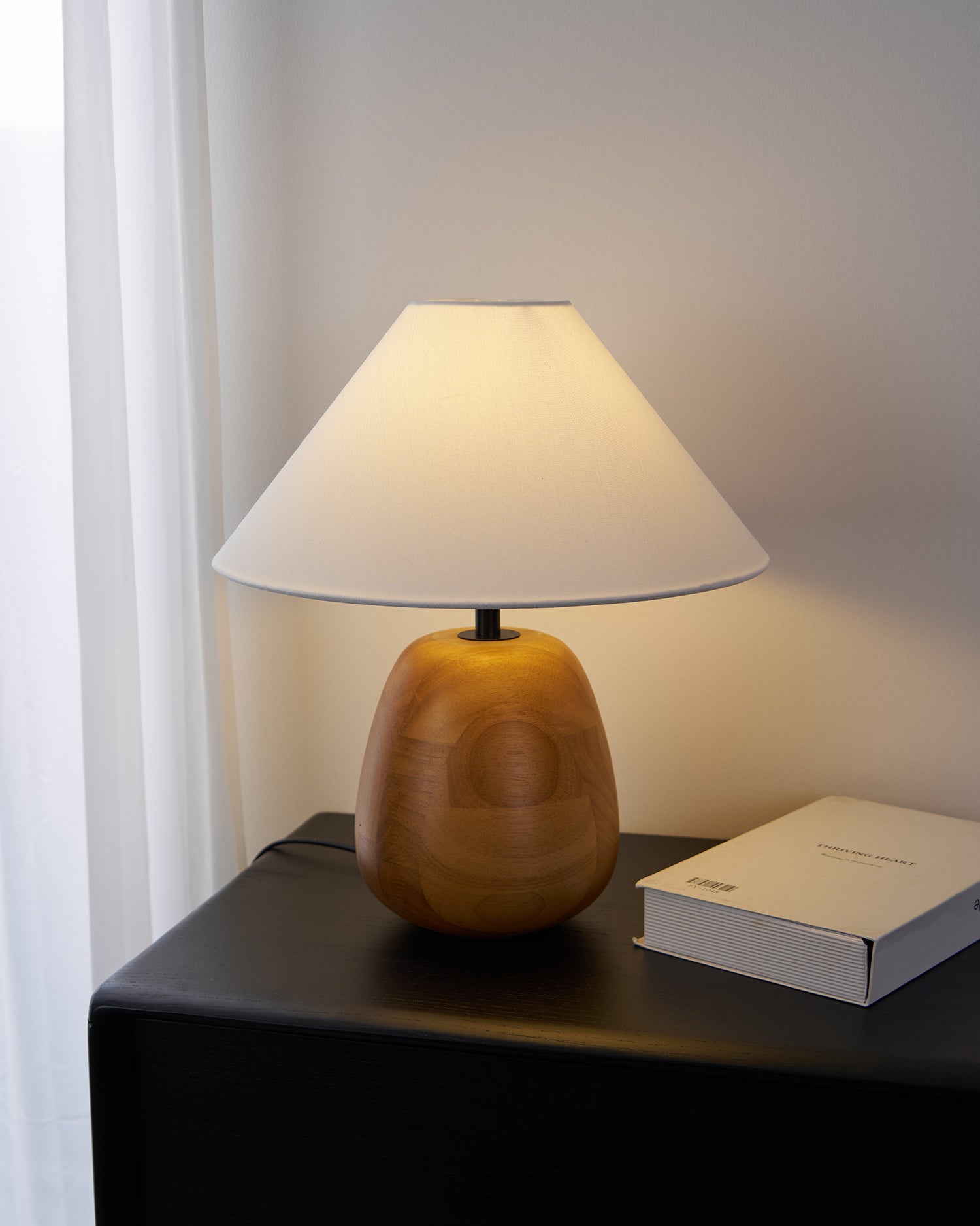 Groove Wood Table Lamp - Loonglight