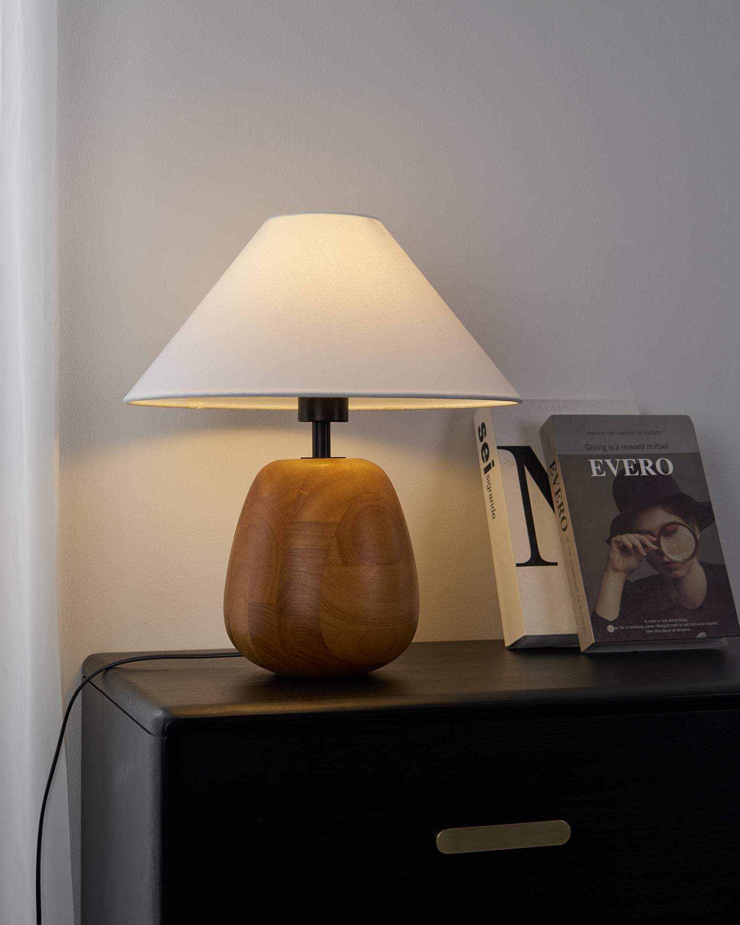 Groove Wood Table Lamp - Loonglight