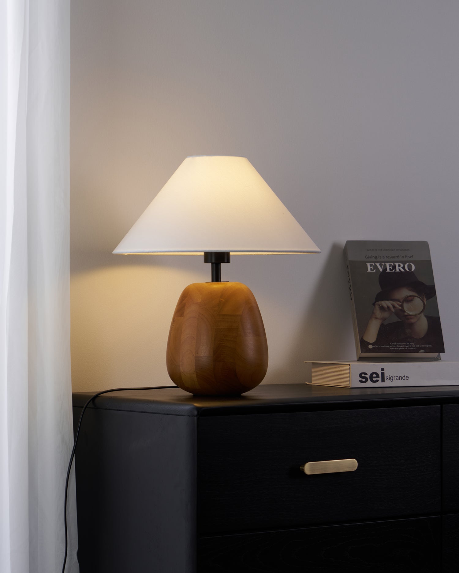 Groove Wood Table Lamp - Loonglight